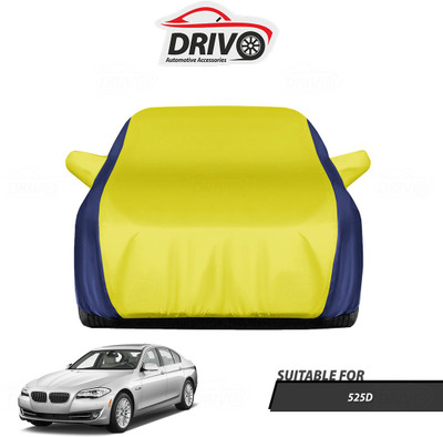 Drivo Car Cover For BMW 5 Series 525d (With Mirror Pockets)(Blue, Yellow)