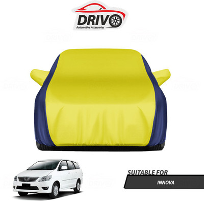 Drivo Car Cover For Toyota Innova (With Mirror Pockets)(Blue, Yellow)