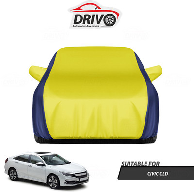 Drivo Car Cover For Honda Civic (With Mirror Pockets)(Blue, Yellow)