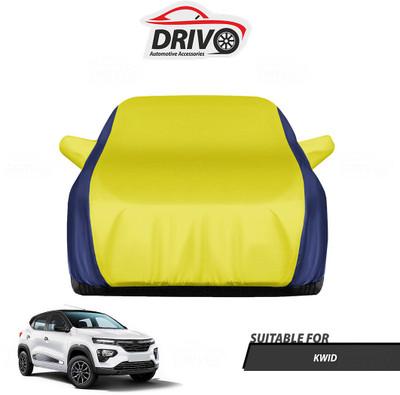Drivo Car Cover For Renault Kwid (With Mirror Pockets)(Blue, Yellow)