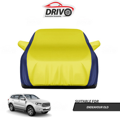 Drivo Car Cover For Ford Endeavour (With Mirror Pockets)(Blue, Yellow)