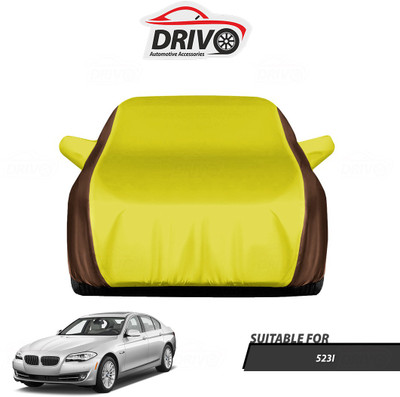 Drivo Car Cover For BMW 5 Series E60 523i (With Mirror Pockets)(Brown, Yellow)