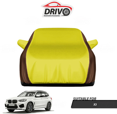 Drivo Car Cover For BMW X3 (With Mirror Pockets)(Brown, Yellow)