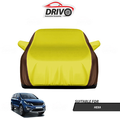 Drivo Car Cover For Tata Hexa (With Mirror Pockets)(Brown, Yellow)