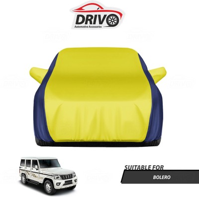 DREVO Car Cover For Mahindra Bolero (With Mirror Pockets)(Blue, Yellow)