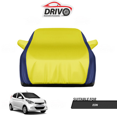 Drivo Car Cover For Hyundai Eon (With Mirror Pockets)(Blue, Yellow)