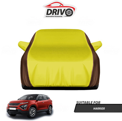 Drivo Car Cover For Tata Harrier (With Mirror Pockets)(Brown, Yellow)