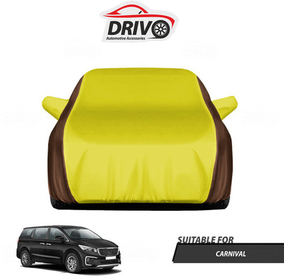Drivo Car Cover For Kia Carnival (With Mirror Pockets)(Brown, Yellow)