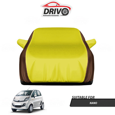 Drivo Car Cover For Tata Nano (With Mirror Pockets)(Brown, Yellow)