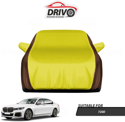 Drivo Car Cover For BMW 720D (With Mirror Pockets)(Brown, Yellow)