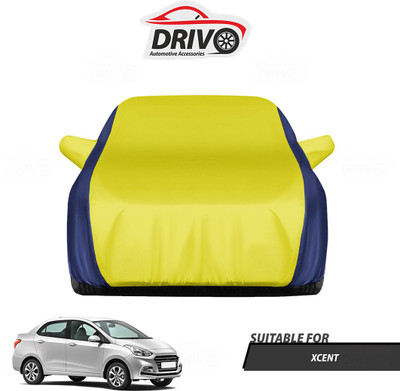 Drivo Car Cover For Hyundai Xcent (With Mirror Pockets)(Blue, Yellow)