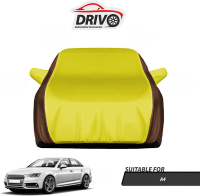 Drivo Car Cover For Audi A4 (With Mirror Pockets)(Brown, Yellow)