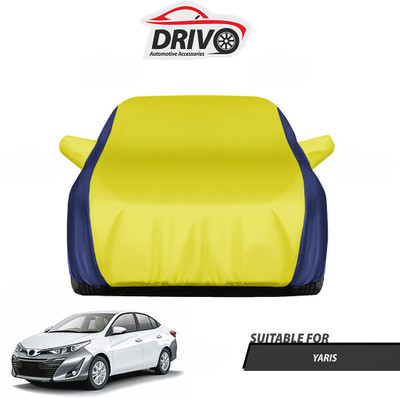 Drivo Car Cover For Toyota Yaris (With Mirror Pockets)(Blue, Yellow)