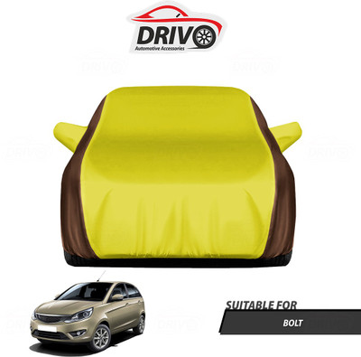 Drivo Car Cover For Tata Bolt (With Mirror Pockets)(Brown, Yellow)