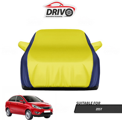 Drivo Car Cover For Tata Zest (With Mirror Pockets)(Blue, Yellow)