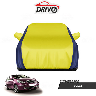 Drivo Car Cover For Tata Manza (With Mirror Pockets)(Blue, Yellow)