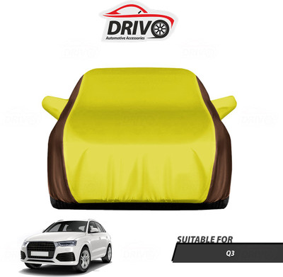Drivo Car Cover For Audi Q3 (With Mirror Pockets)(Brown, Yellow)