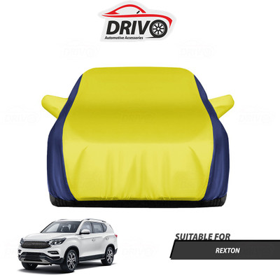 Drivo Car Cover For SsangYong Rexton (With Mirror Pockets)(Blue, Yellow)