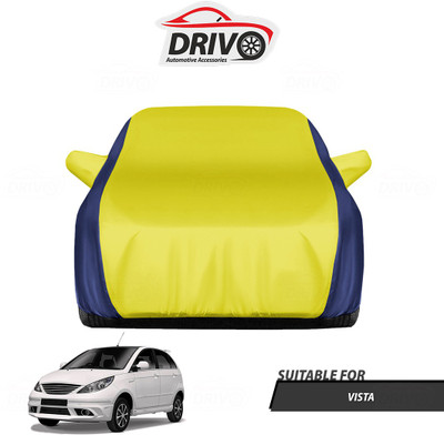 Drivo Car Cover For Tata Vista (With Mirror Pockets)(Blue, Yellow)