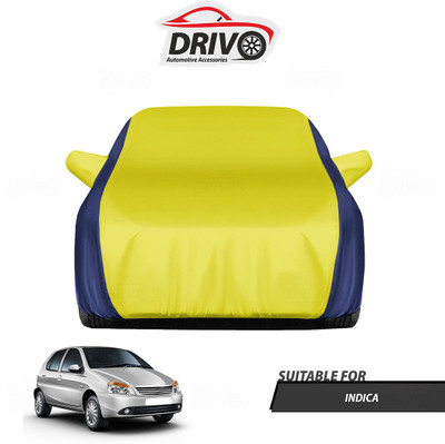 Drivo Car Cover For Tata Indica (With Mirror Pockets)(Blue, Yellow)