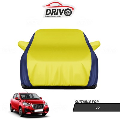 Drivo Car Cover For Datsun Go (With Mirror Pockets)(Blue, Yellow)