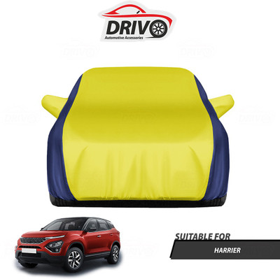 Drivo Car Cover For Tata Harrier (With Mirror Pockets)(Blue, Yellow)