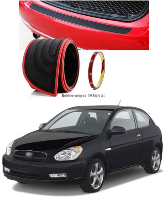 PECUNIA Rubber Car Door Guard(Black, Red, Pack of 1, Hyundai, Universal For Car)