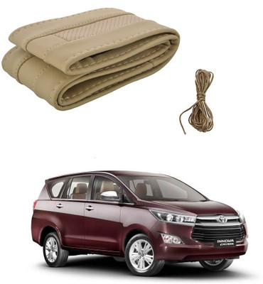 Auto Smart Look Hand Stiched Steering Cover For Toyota Innova(Beige, Leatherite)