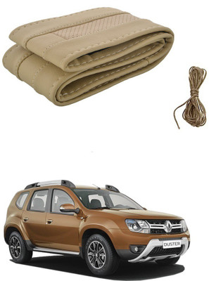 Auto Smart Look Hand Stiched Steering Cover For Renault Duster(Beige, Leatherite)
