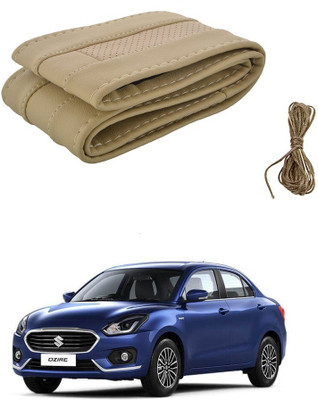 Auto Smart Look Hand Stiched Steering Cover For Maruti Swift Dzire(Beige, Leatherite)