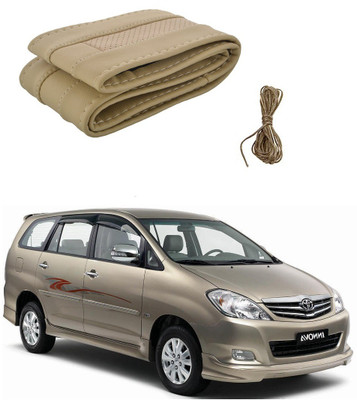 Auto Smart Look Hand Stiched Steering Cover For Toyota Innova(Beige, Leatherite)