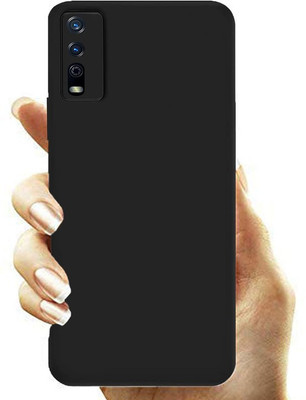 Helix Back Cover for vivo Y12s 2021(Black, Shock Proof, Silicon, Pack of: 1)