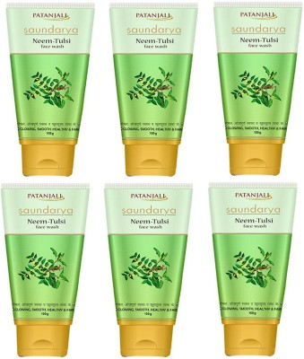 PATANJALI Saundarya Neem Tulsi  kit Combo ( Pack of 6 ) Face Wash(600 ml)