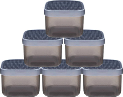 KUBER INDUSTRIES Plastic Grocery Container  - 1200 ml(Pack of 6, Grey)