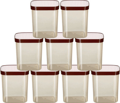 KUBER INDUSTRIES Plastic Grocery Container  - 1500 ml(Pack of 9, White)