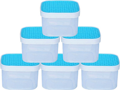 KUBER INDUSTRIES Plastic Grocery Container  - 1200 ml(Pack of 6, Blue)