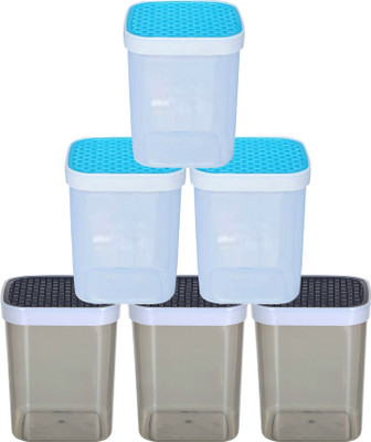 KUBER INDUSTRIES Plastic Grocery Container  - 1500 ml(Pack of 6, Multicolor)