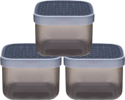 KUBER INDUSTRIES Plastic Grocery Container  - 1200 ml(Pack of 3, Grey)