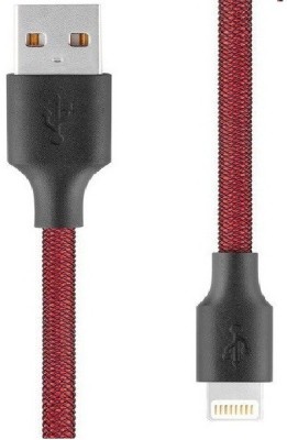 ZINUX Lightning Cable 3 A 1.2 m copper briding Fast Charging Quality Heavy Duty Premium Double Nylon Braided USB To LIGHTING Cable For IPHONE Mobile(Compatible with APPLE PRODUCT, Red, One Cable)