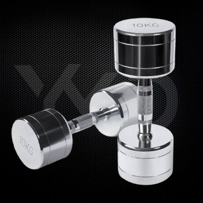 YMD Pair of 10KG X 2 Steel Fixed Weight Dumbbell(20 kg)