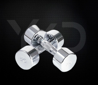 HACKERX Pair of 5KG X 2 Steel Fixed Weight Dumbbell(10 kg)