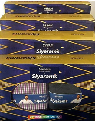 Siyaram's Polycotton Striped, Colorblock Shirt & Trouser Fabric