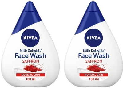 NIVEA Milk Delights , Precious Saffron ( Pack of 2) Face Wash(200 ml)