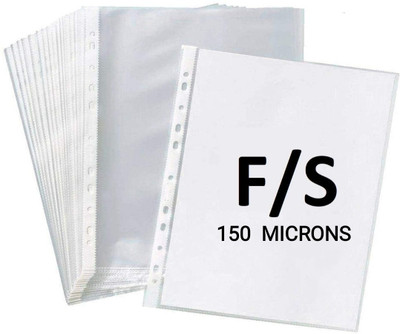 R K SALES Plastic Sheet Protector(Set Of 50, Transparent)