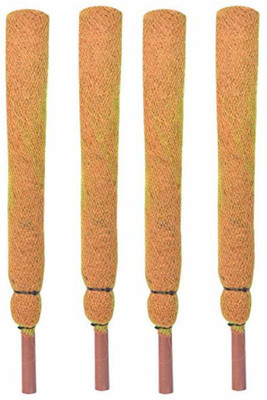 NAKSH CREATION 2 Feet Coir Moss Stick Coco Pole for Climbing Indoor & Outdoor Plants (Set of 4) Garden Mulch(brown 0.5 kg)