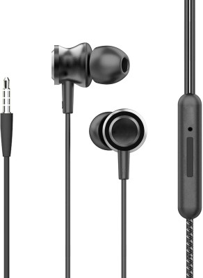 Worricow Thumping Bass Earphone Powerful Driver Stereo Audio 3.5mm Jack Wired Headset(Grey, In the Ear)
