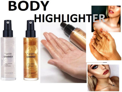 tanvi27 Illuminating Bronzing Spray, Face & Body Highlighting Spray, Face & Body Makeup Combo OF 2 Highlighter(SILVER & GOLD)
