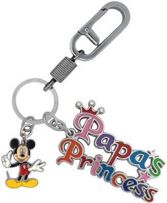 cabo dream Multicolor Papa princess with high quality locking lock along with Mickey good looking light weight Key Chain