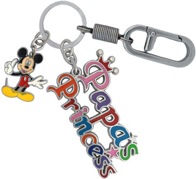 HANDSOME ISK Different colorful design Papa princess with best quality hanging hook along with cute mickey mouse Key Chain