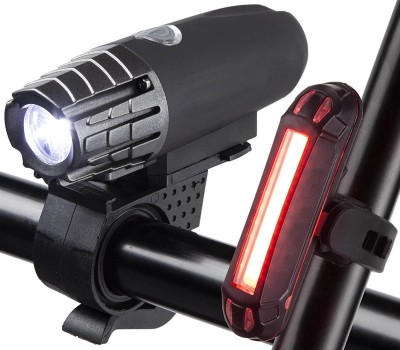 NSV Super Bright Cycle Head Light And Back Tail Light With 4 & 6 Different Modes LED Front Rear Light Combo(Multicolours)